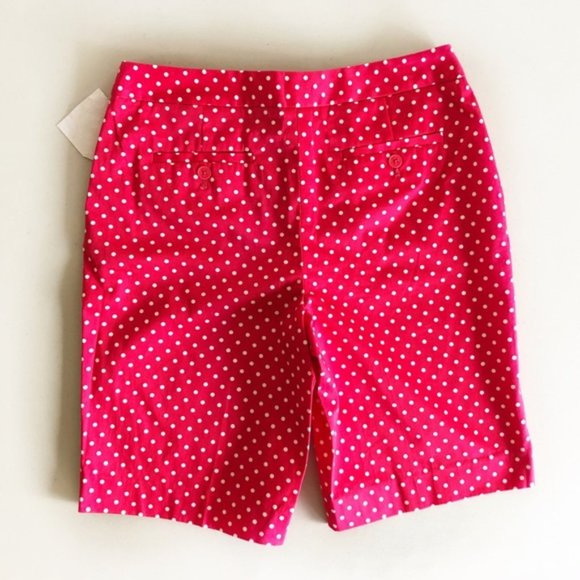 Jones New York Polka Dot Bermuda Shorts Sz 8P - Picture 3 of 8